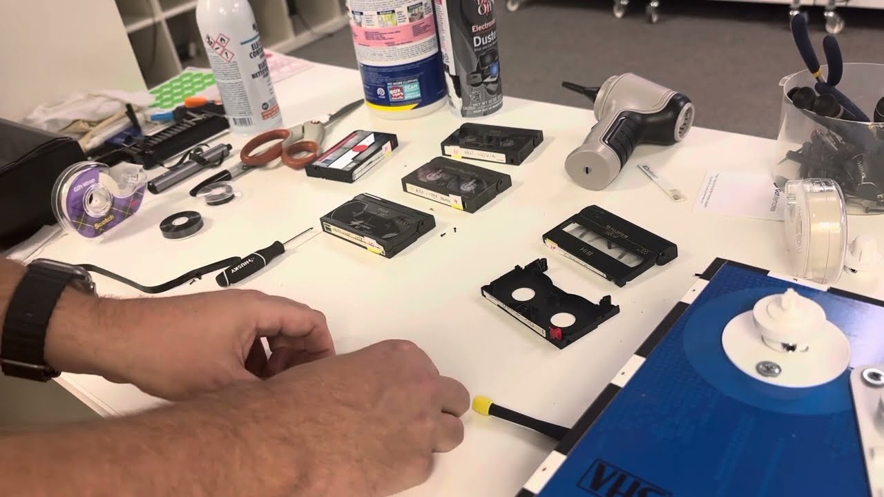 Video Tapes with Sticky Shed Syndrome with Video 8 Hi8 Digital 8 Tapes - How to Fix after Floods etc