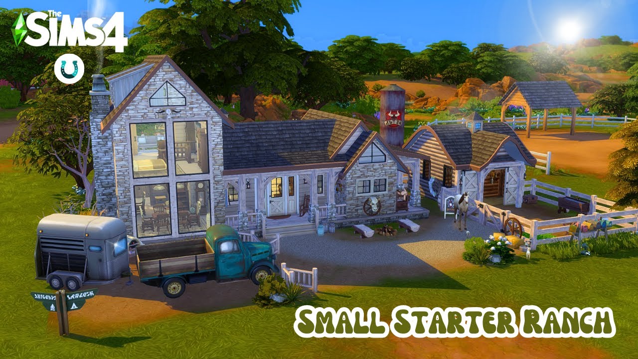 Small Starter Ranch 🐎 || The Sims 4 Horse Ranch Speed Build || NO CC