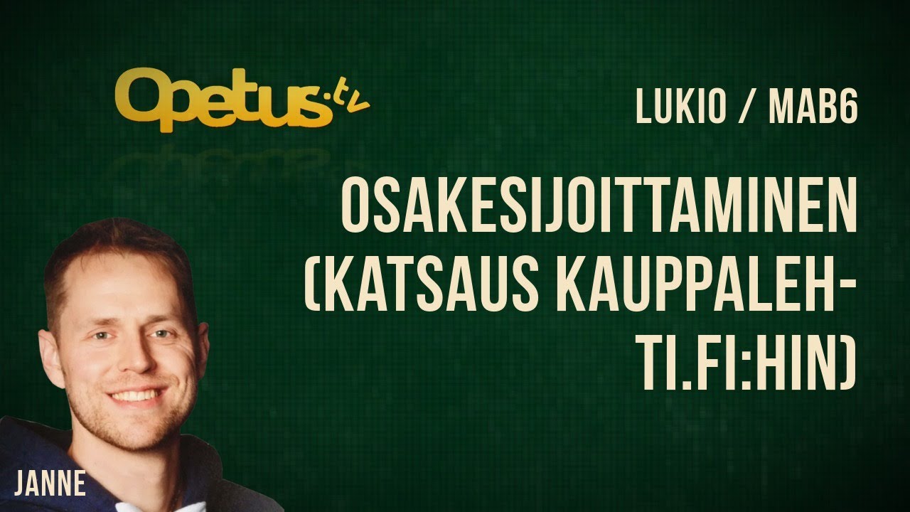 Osakesijoittaminen (katsaus kauppalehti.fi:hin)