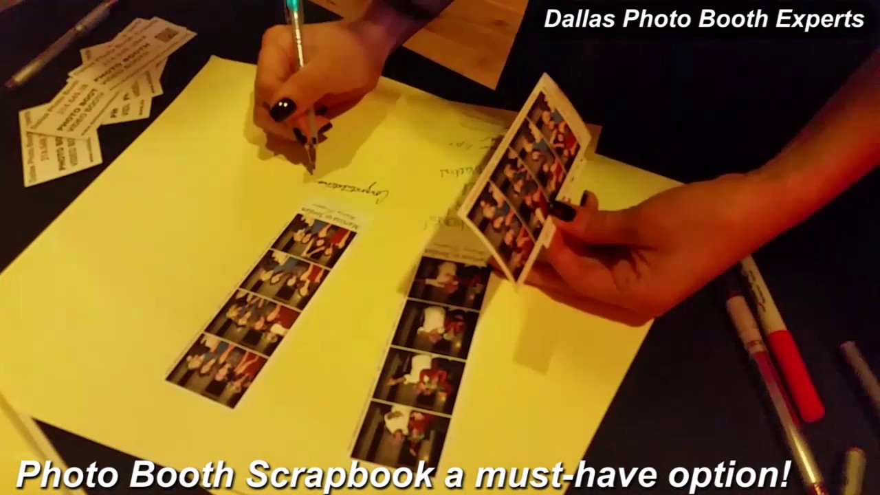 photobooth scrapbook option for wedding reception