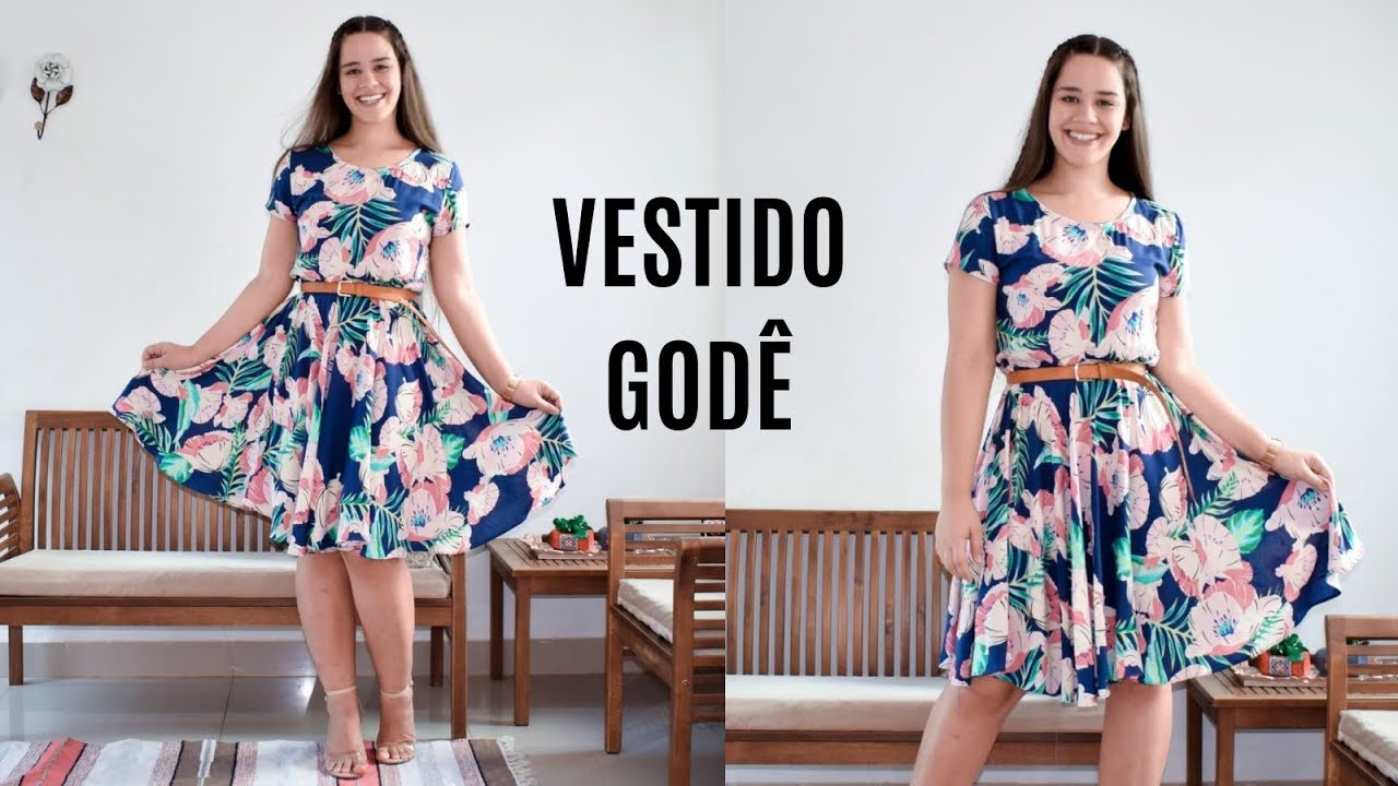 VESTIDO GODÊ TOTAL EM VISCOSE - COSTURA FÁCIL | ELLEN BORGES