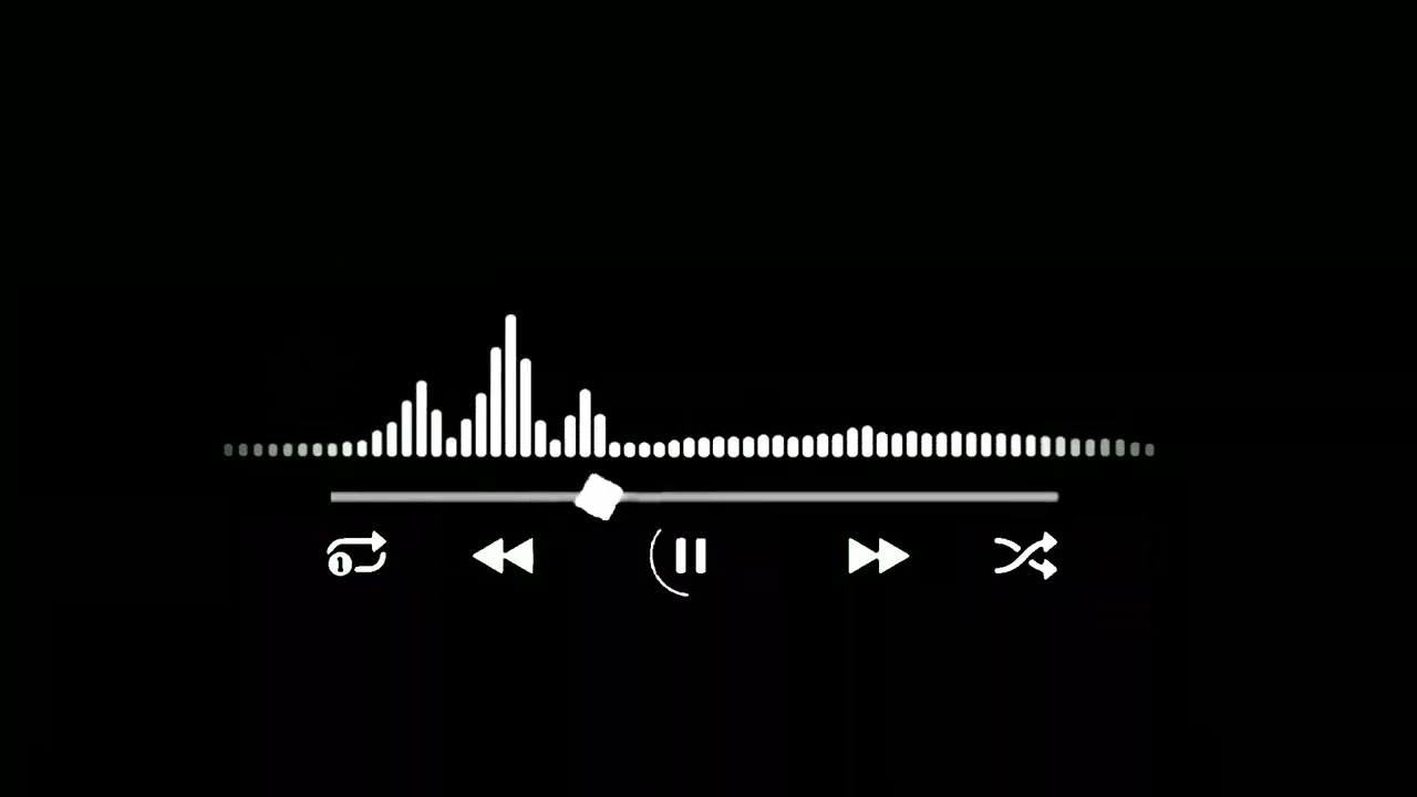 Music Player template overlay for download|| music Player black screen template for download