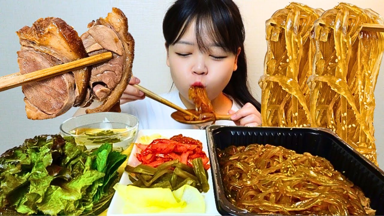 쫄깃짭짤 당면 가득!🧡마왕족발 먹방🍖ㅣJokbal & Glass noodlesㅣMUKBANG ASMR