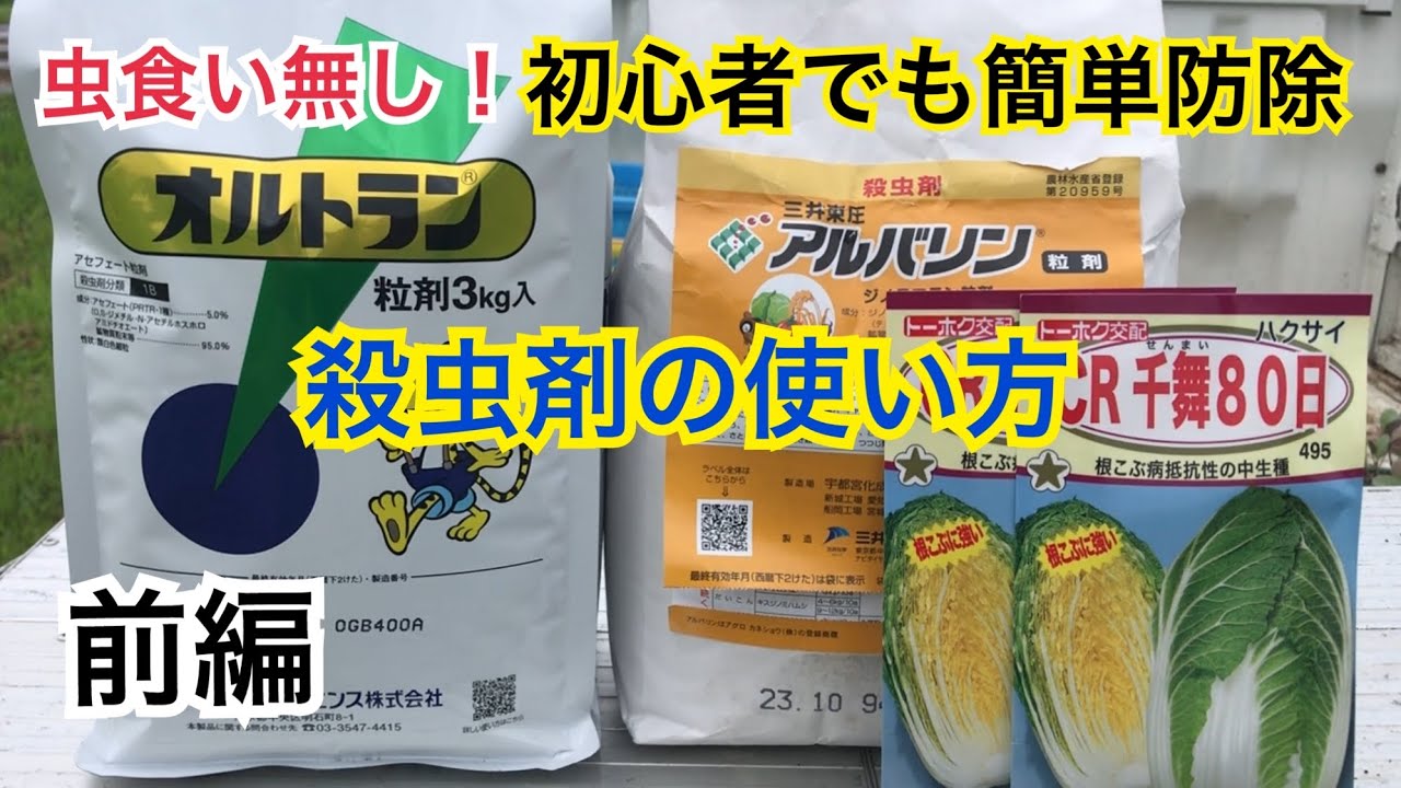 殺虫剤の使い方前編・白菜・キャベツ・ブロッコリー など虫食い初期防除法