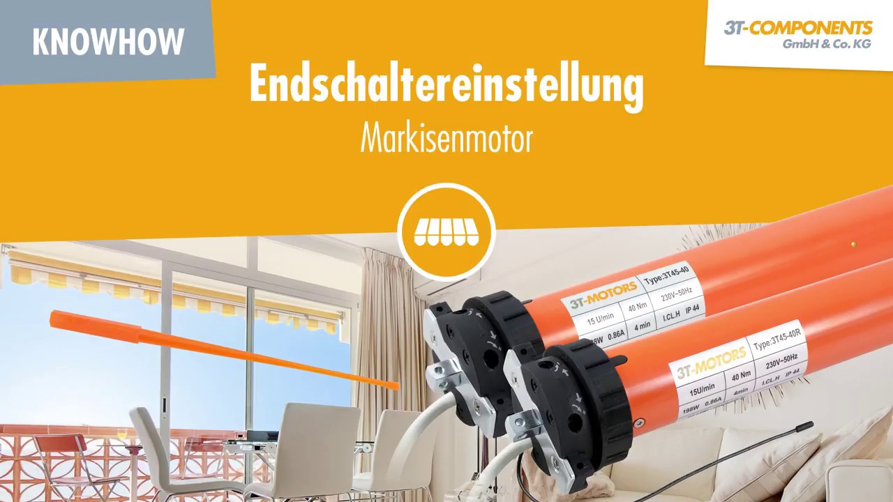Endschaltereinstellung Markisenmotor 3T-MOTORS