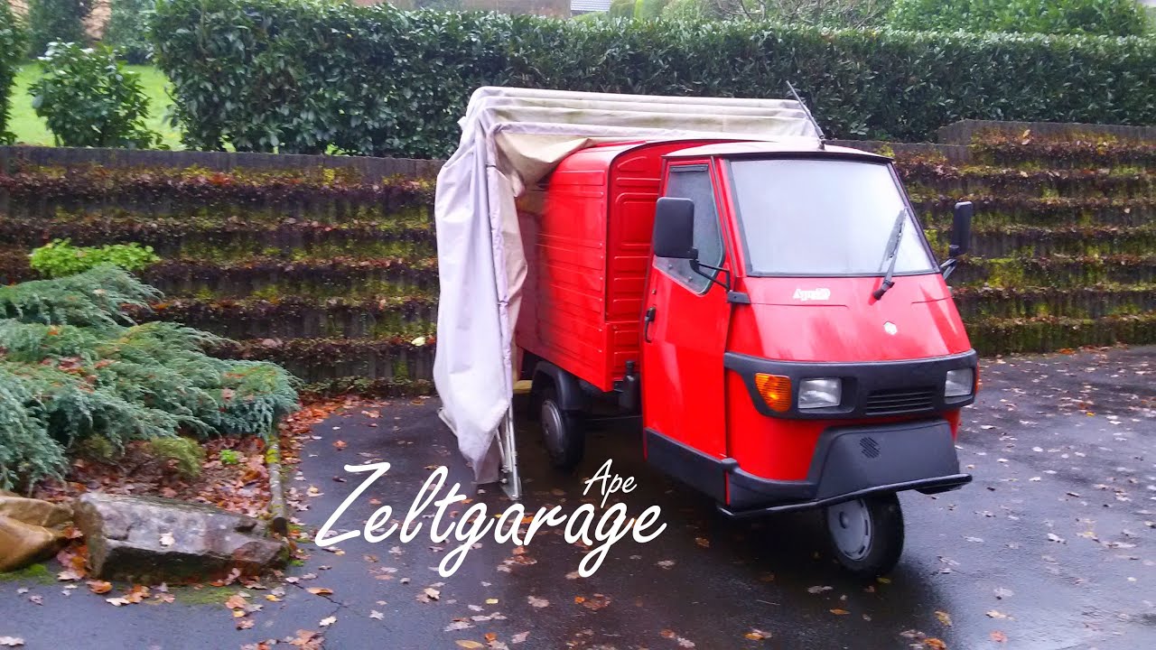 Zeltgarage für die Piaggio Ape 50