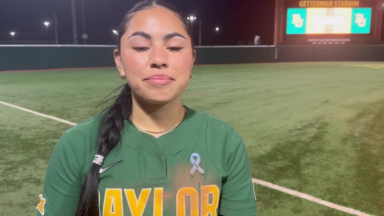 Amber Toven talks about Baylor softball's win over Wichita State