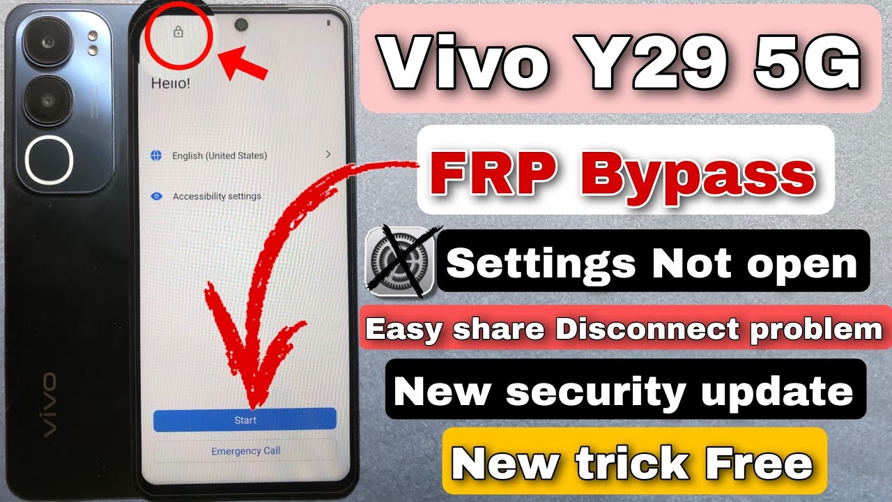 Vivo Y29 5G FRP Bypass Setting not working | Vivo Y29 5G google account bypass | New security update