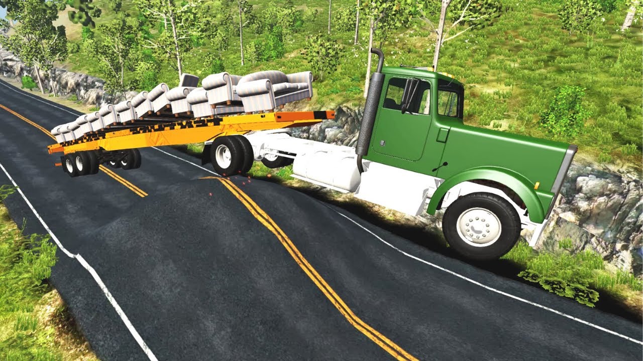 Cars vs Massive Bump Crash #4  😱😱 - BeamNG.Drive