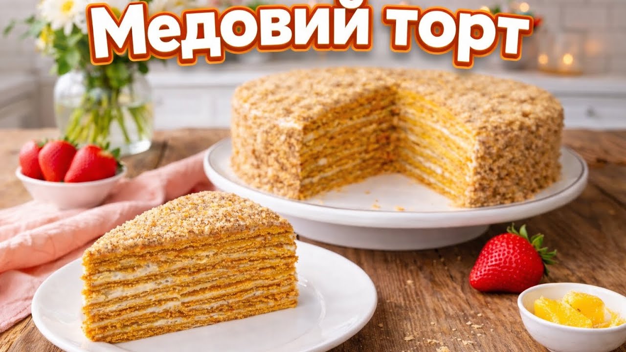 Медовик - ідеальних коржів! Рецепт для продажу. Смачний та дуже вологий. 