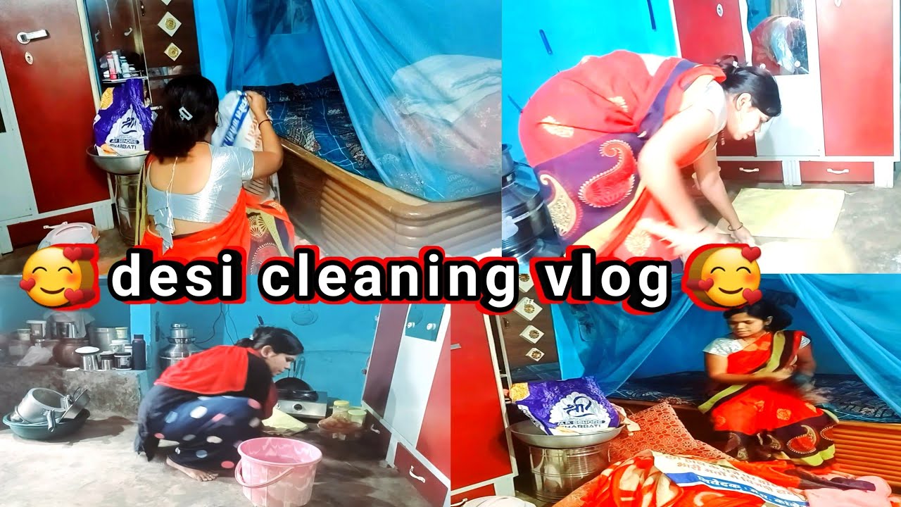 Deshi Cleaning vlog।। आज मैंने कर दिया सारा रूम साफ कमर तोड़ सफाई । My daily routine।। Gaov ki life🙏