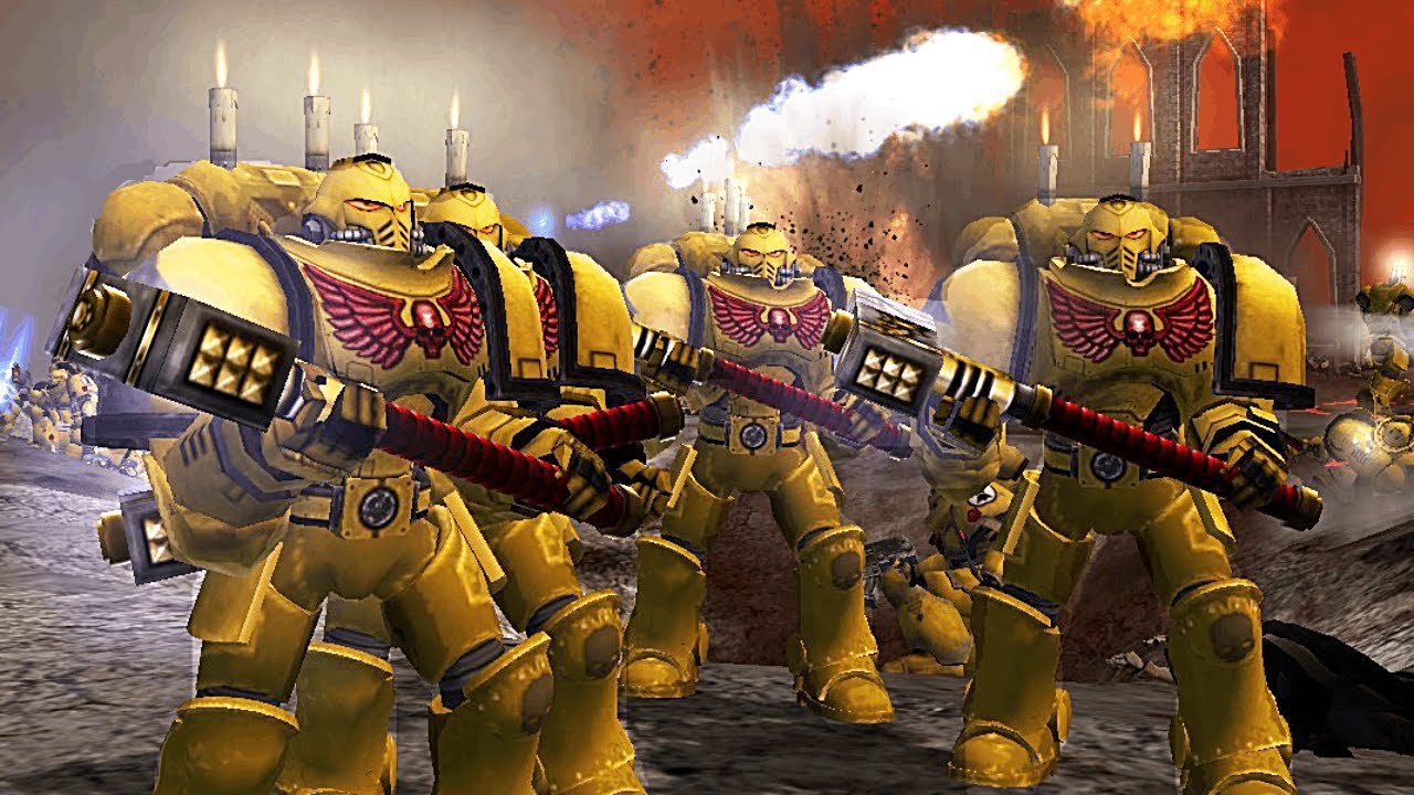 Unification Mod | Imperial Fists vs Eldar! - Survival battle / Warhammer 40K: Dawn of War: Soulstorm