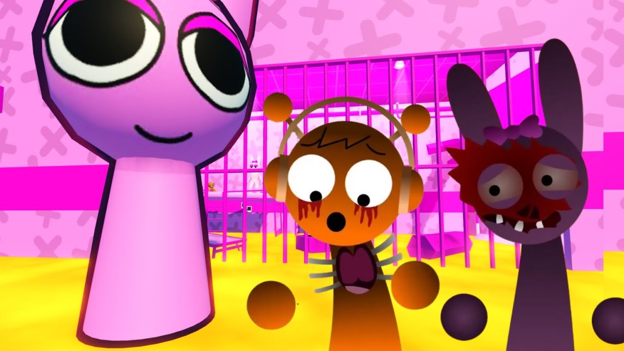 Sprunki Horror Pinki & Oren Played Sprunki Pinki Prison Run in ROBLOX (LAVA MODE) Incredibox Sprunki