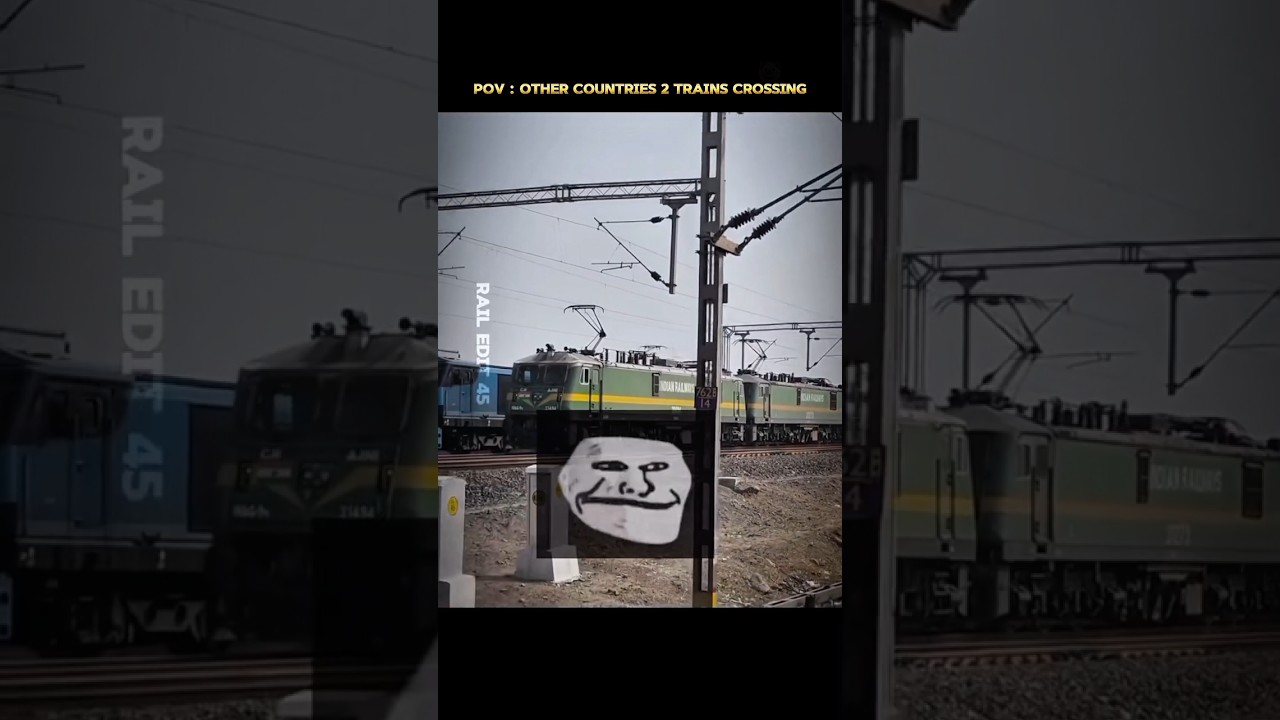 other countries vs Indians railway 2 trains stand #indianrailways #viralvideo #shorts