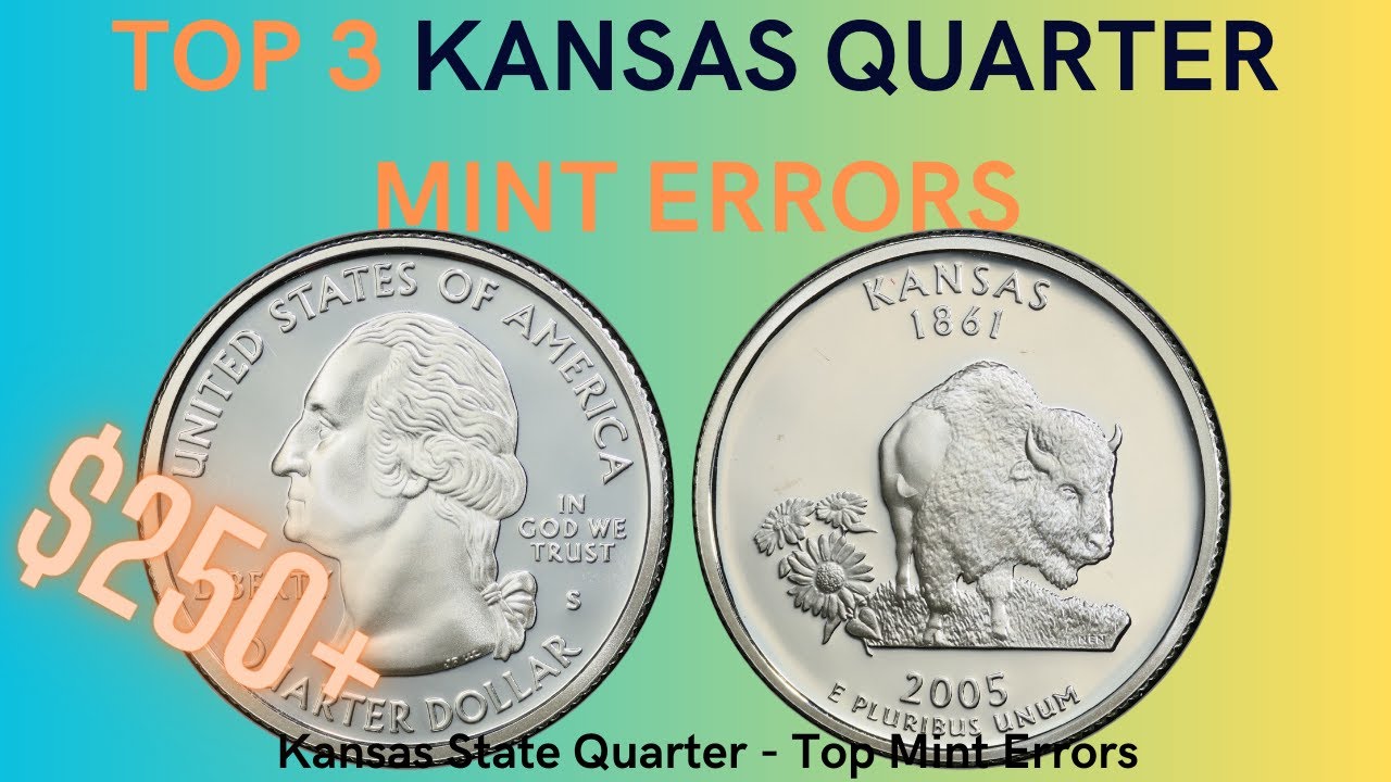 TOP 3 Mint Error 2005 KANSAS QUARTERS - DON'T SPEND THESE -  How to Find & VALUES! COINS WORTH MONEY