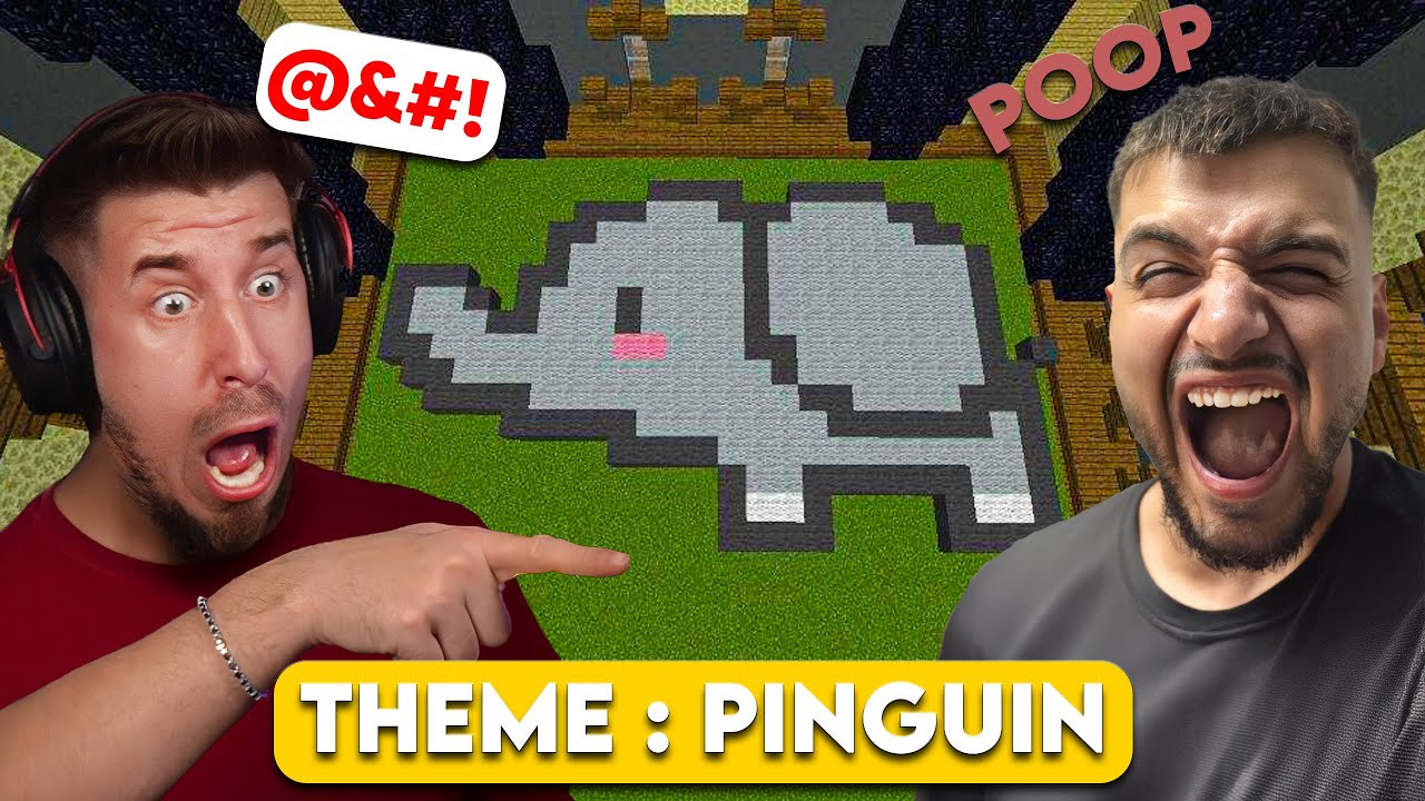 Am făcut un ELEFANT în loc de pinguin pe Minecraft Build Battle 😱