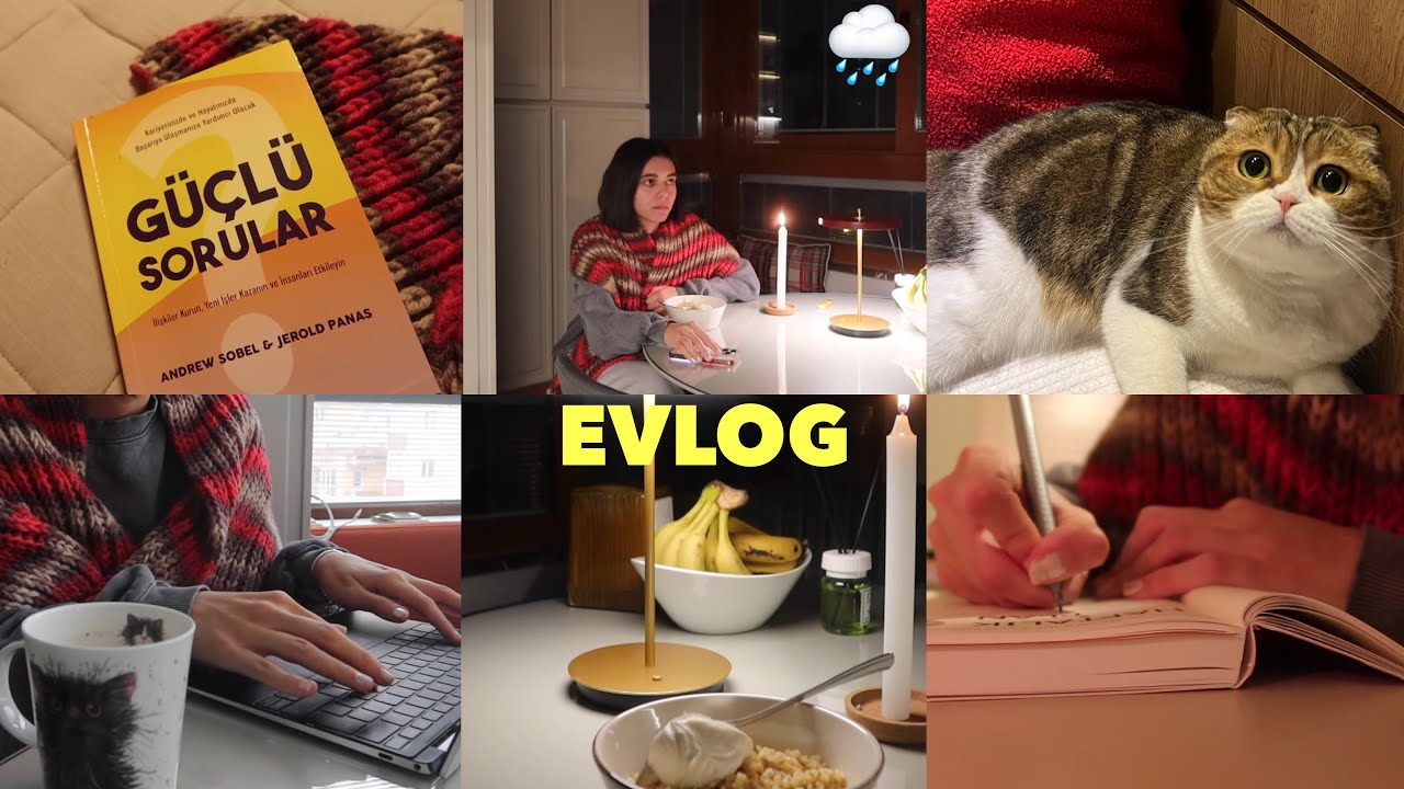 EVLOG | yağmurlu bir ev günü | halsiz, yorgun ve huysuz hissettiğiniz günler de vardır