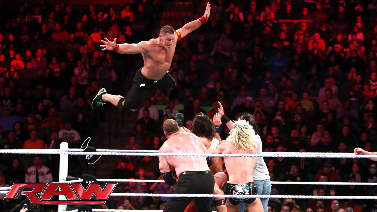 John Cena, Ryback & Dolph Ziggler vs. Seth Rollins, Kane & Luke Harper: Raw, December 1, 2014