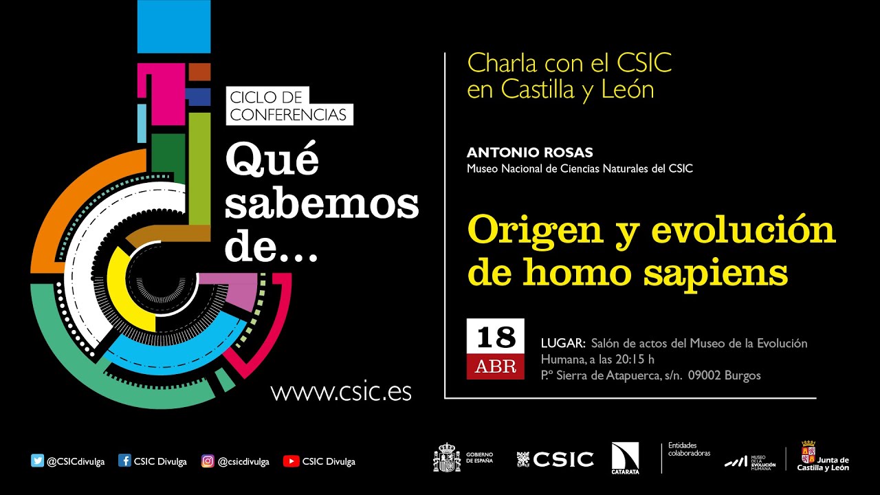 Origen y evolución del Homo sapiens, por Antonio Rosas, en el ciclo Qué sabemos de...