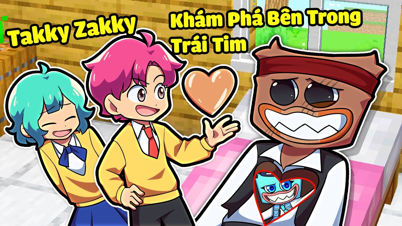 HIHA VÀ YUMMIE KHÁM PHÁ BÊN TRONG TIM CỦA TAKKY ZAKKY*HIHA MINECRAFT TAKKY ZAKKY 🤣🧡😨