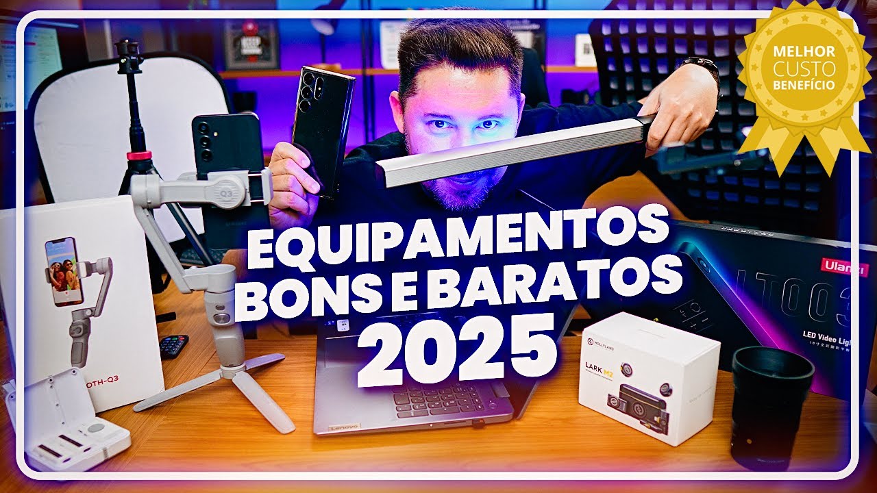 Equipamentos BONS e BARATOS para GRAVAR VÍDEOS em 2025