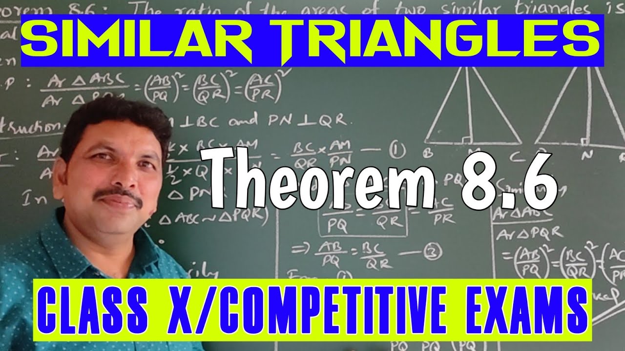 Класс X/ПОДОБНЫЕ ТРЕУГОЛЬНИКИ/ТЕОРЕМА 8.6.