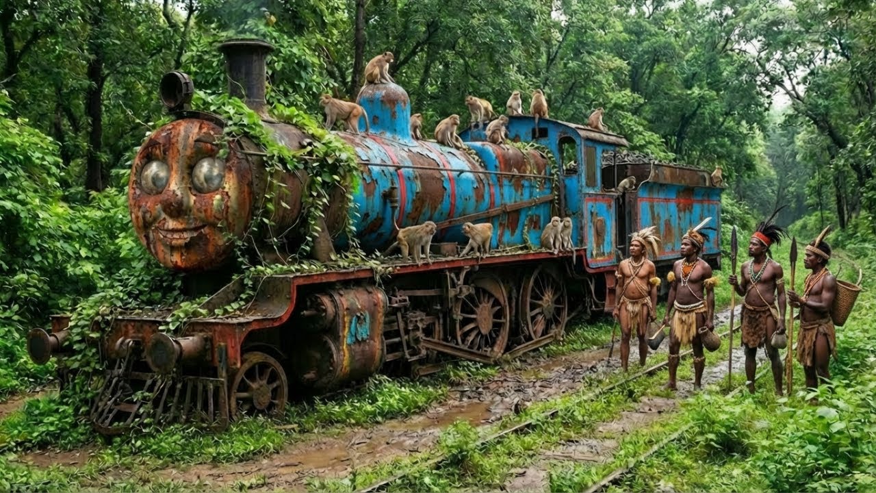 ASMR Car Restoration 😱 – Abandoned Thomas Train Found in the Jungle (Full Rebuild)