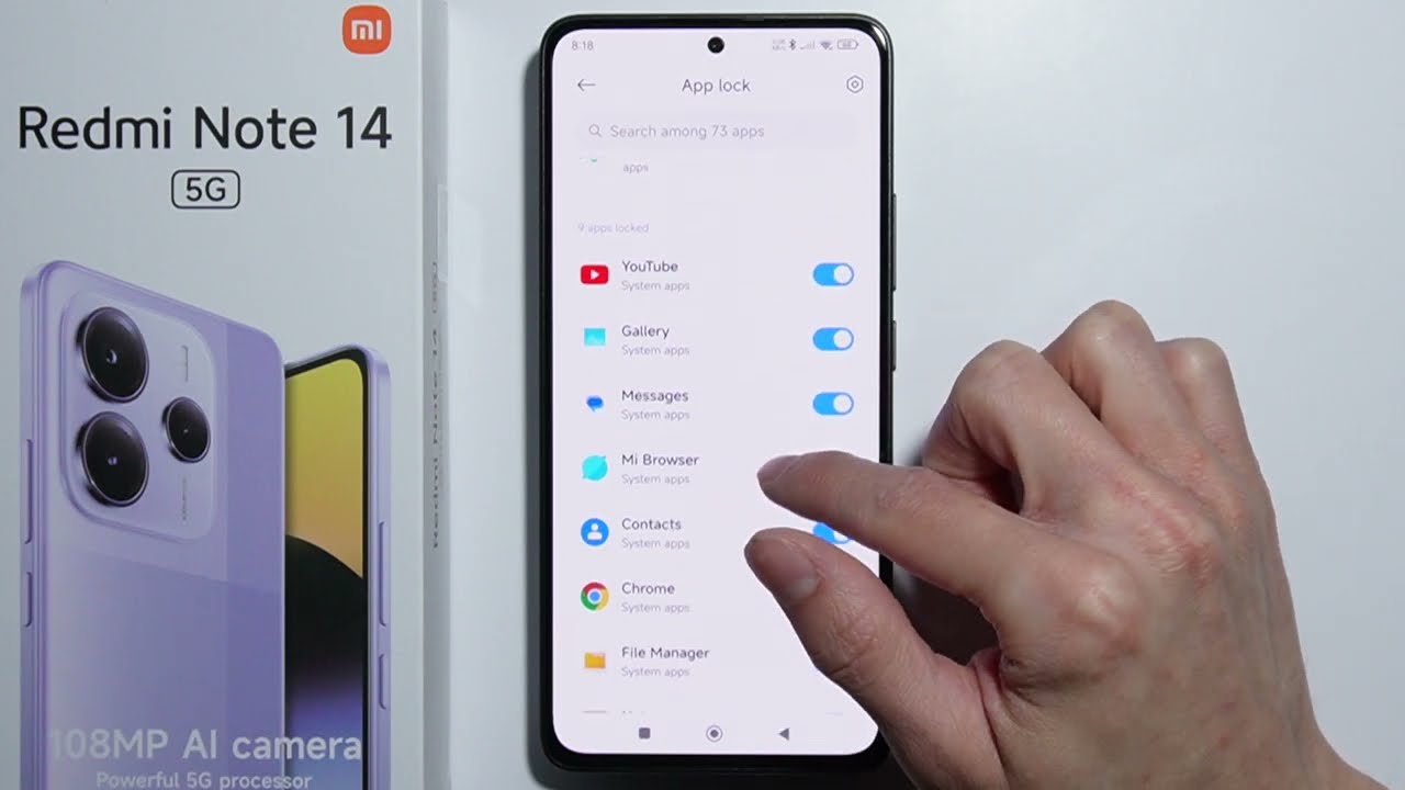 Redmi Note 14: How to Lock Apps?