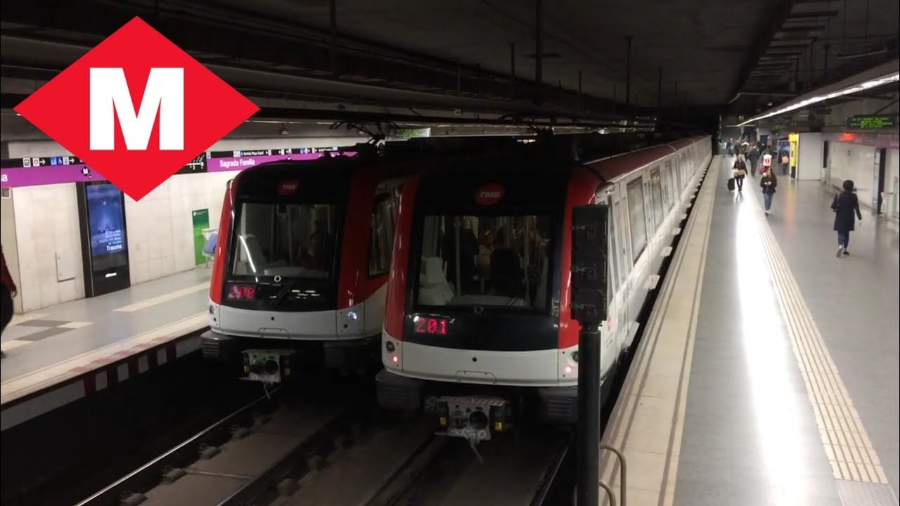 El Metro de Barcelona Llegando y saliendo de Estaciones (TMB 9000) Parte 2