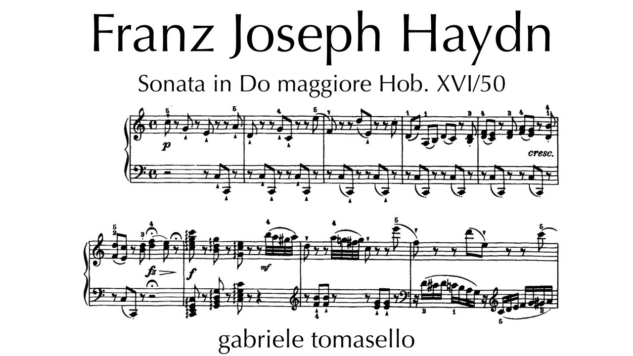 Haydn Sonata Hob. XVI/50   Gabriele Tomasello piano | w score