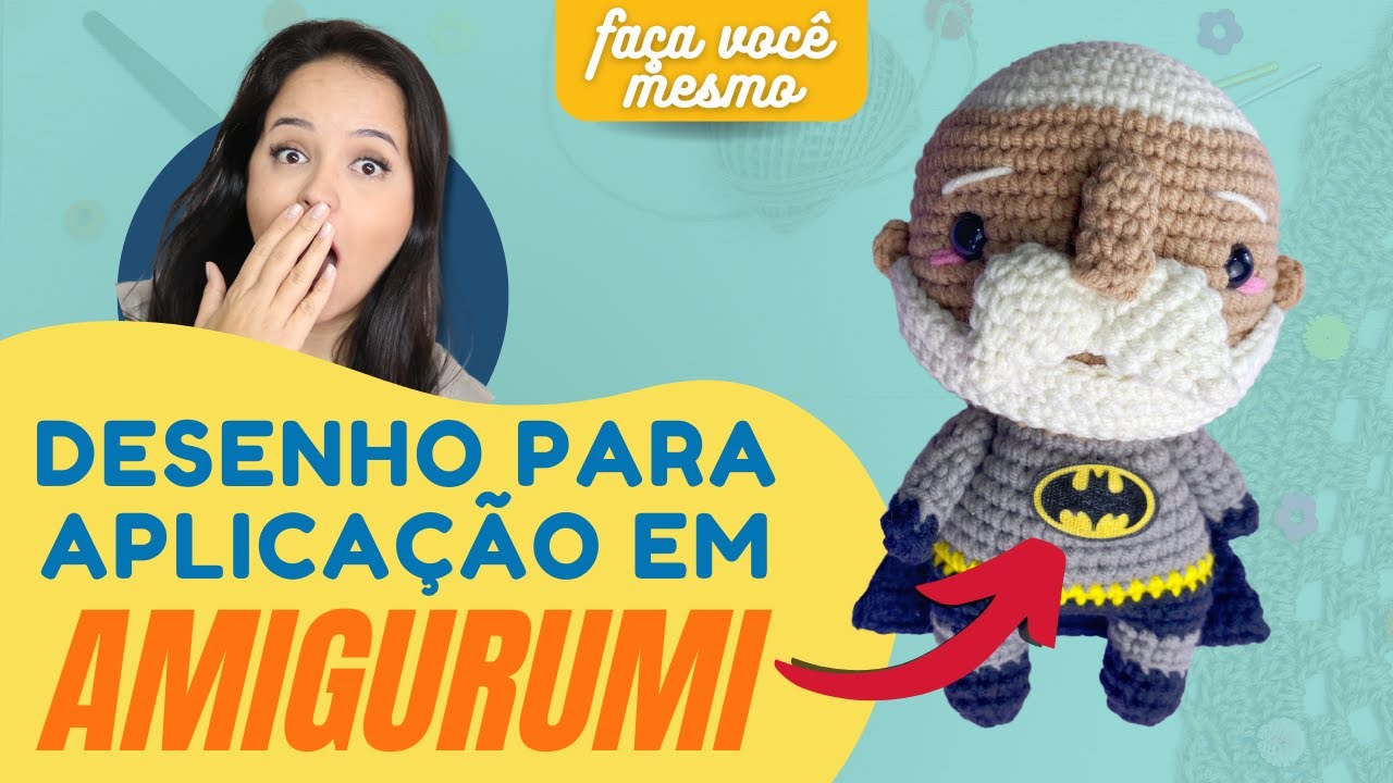 Como fazer aplique de desenho na roupa do amigurumi - passo à passo FÁCIL E GASTANDO POUCO
