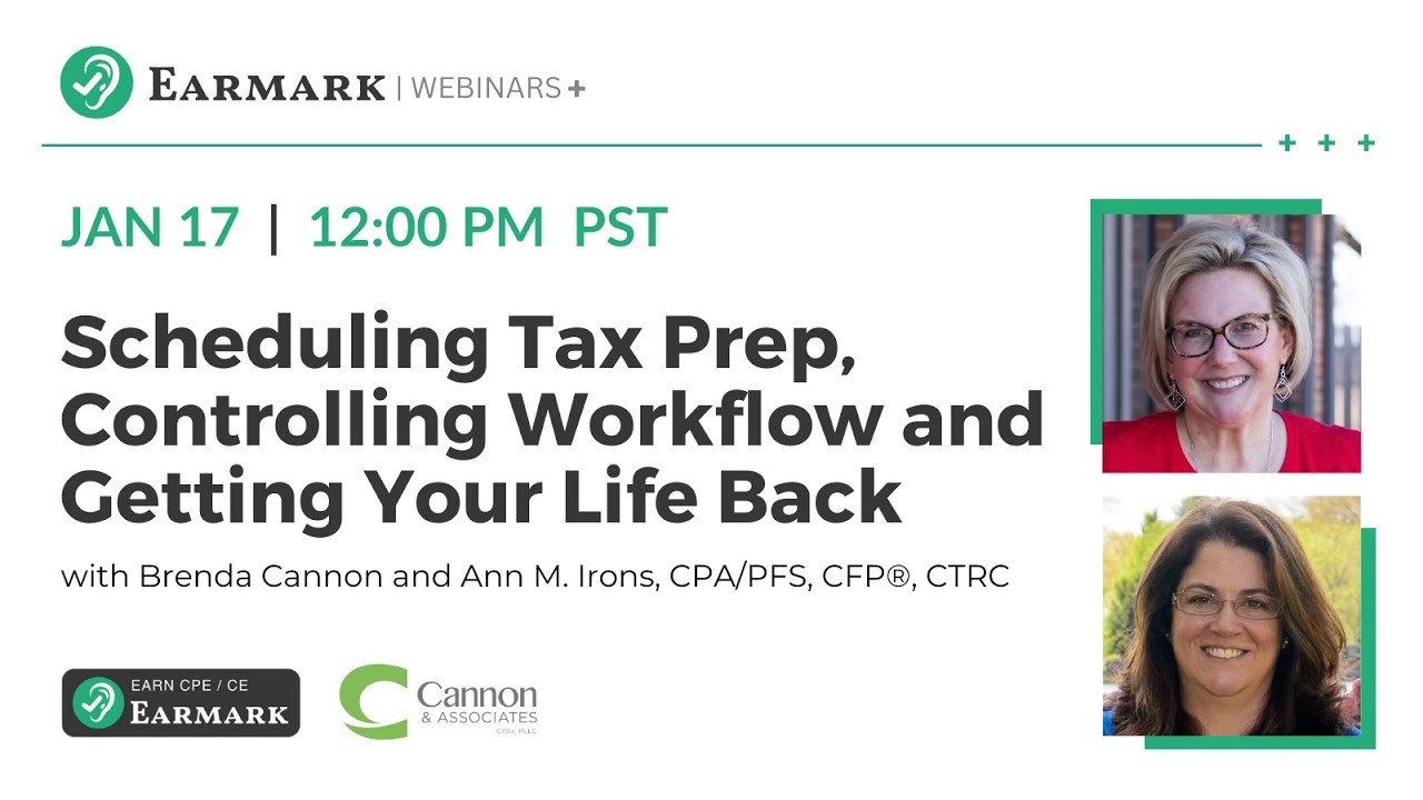 Scheduling Tax Prep, Controlling Workflow and Getting Your Life Back
