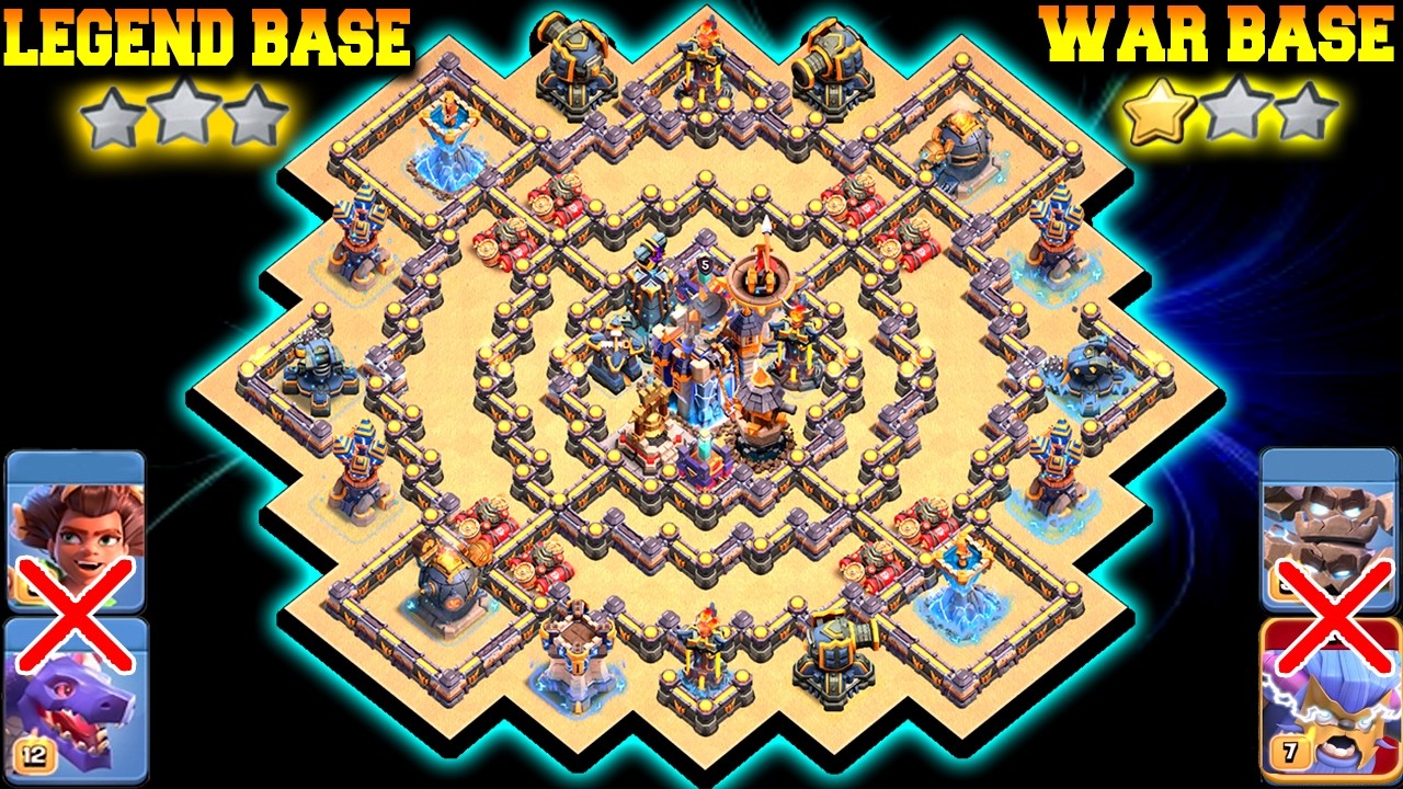 ONLY 1 STAR TH18 LEGEND BASE & WAR BASE LINK| TH18 NEW WAR BASE LINK - CLASH OF CLANS TH18 BASE LINK