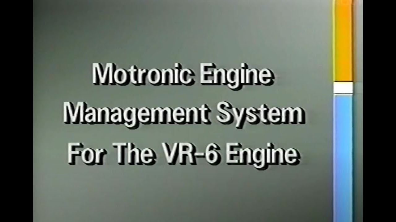 Volkswagen (US) - Tech Talk 245 - Motronic Engine Management System for the VR-6 Engine (1991)