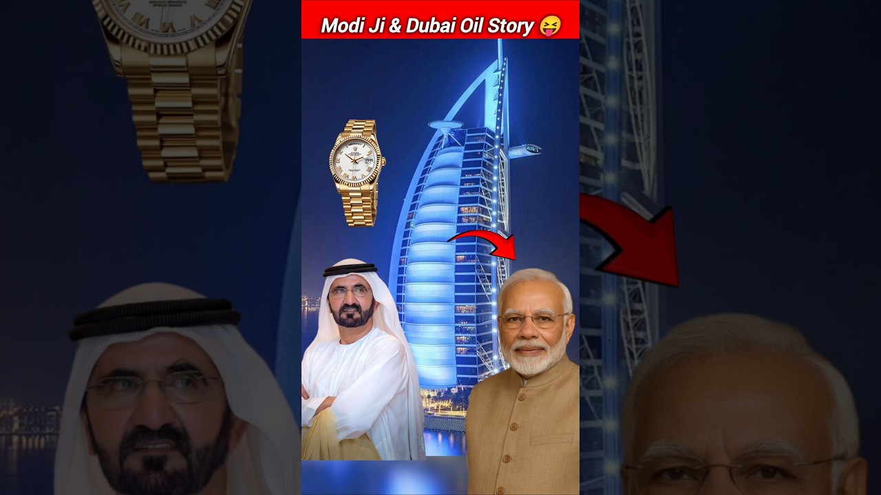 Modi Ji & Dubai Oil Story 😝#modi #dubai #mukeshambani #ytshorts #job4