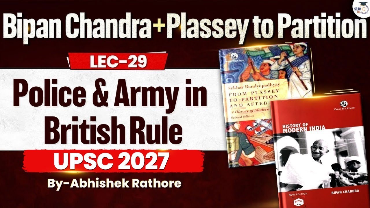 UPSC Modern History | Police & Army in British Rule | Lec 29 | StudyIQ IAS