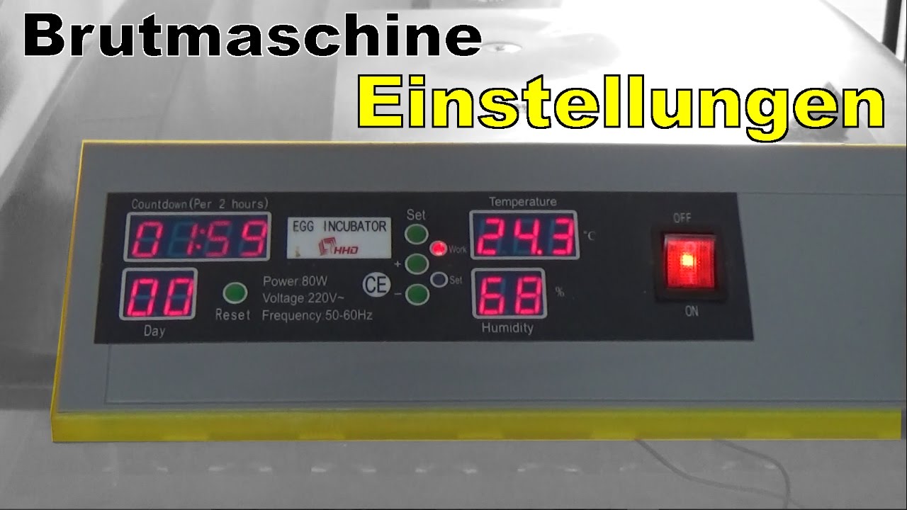 WICHTIGE Einstellungen der Brutmaschine - Temperatur - Alarm - Programmierung - Inkubator