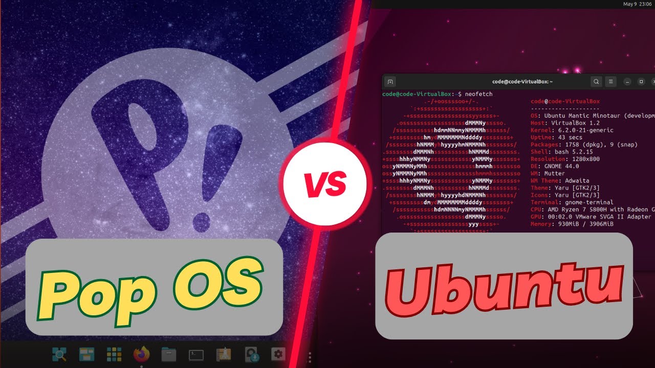 Pop OS 22.04  vs  Ubuntu 24.04 (RAM Consumption)