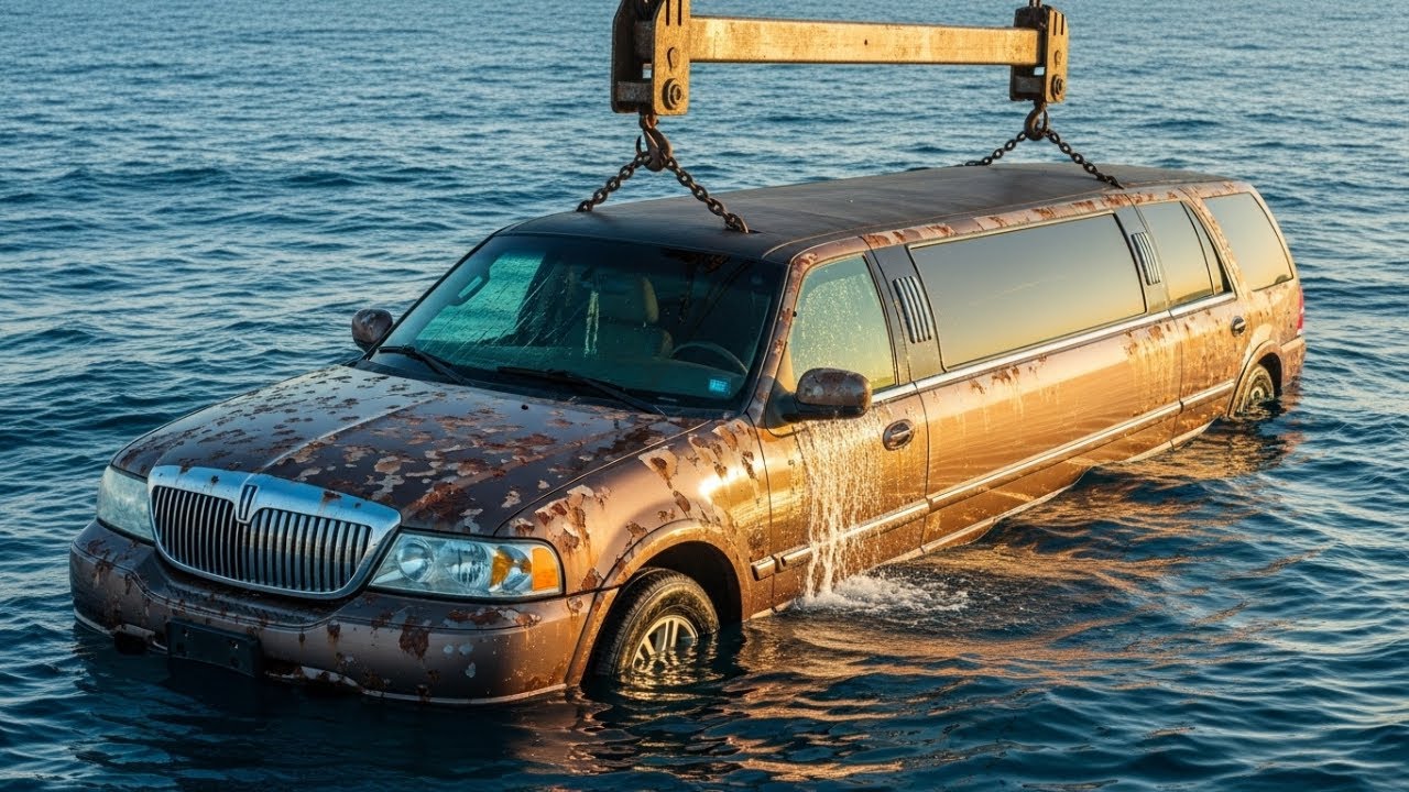 We Found a Black Lincoln Navigator Stretch Limousine under the Sea #carrestorationproject