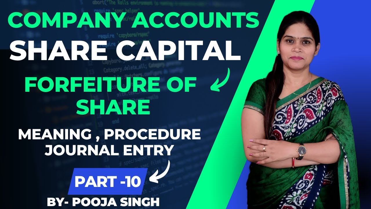 Forfeiture Of Share | Meaning | Journal Entry, Numerical ,Share Capital, BBA, B.Com ,Class 12,