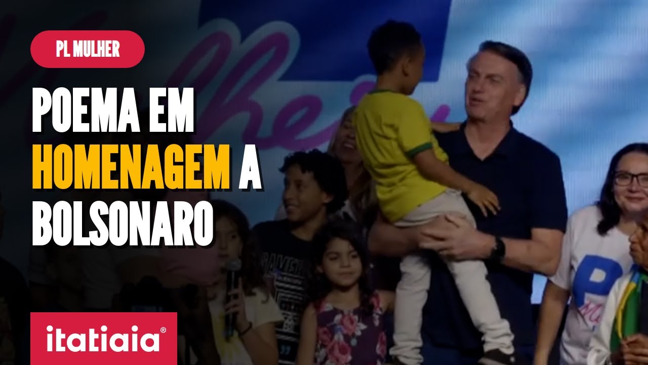 CRIANÇA RECITA POEMA PARA BOLSONARO E MICHELLE EM EVENTO