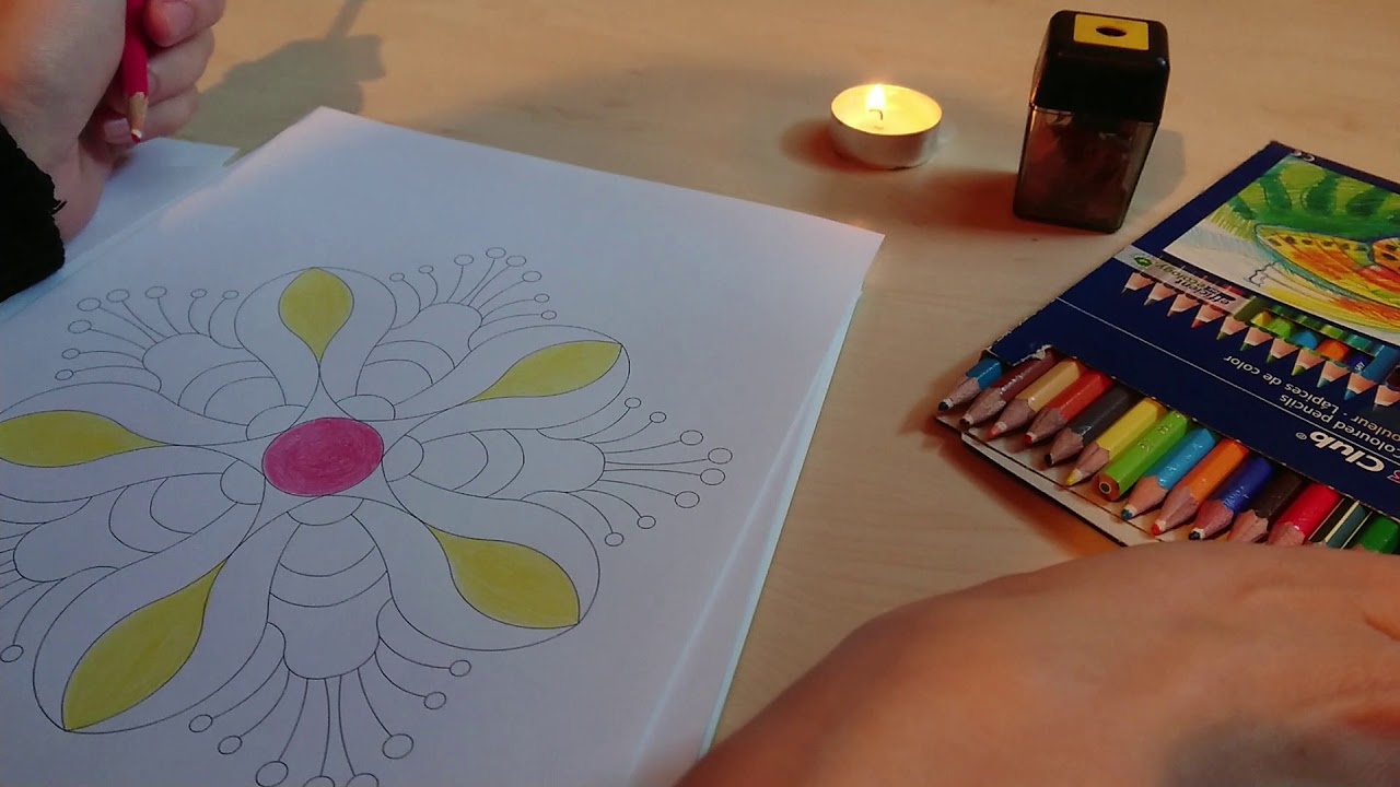 ASMR Mandala drawing, german whispering PART 1