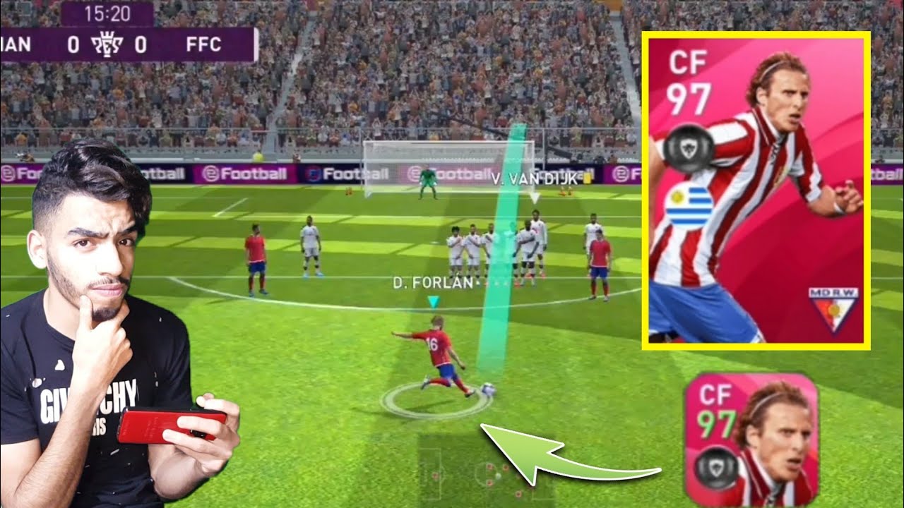 Iconic moment FORLAN 97 Rated Review 🔥 A beast striker 😱 pes 20 mobile