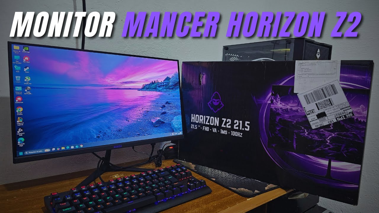 Monitor Gamer MANCER HORIZON Z2 - 21 Polegadas - 100Hz - 1ms - VA nos Detalhes