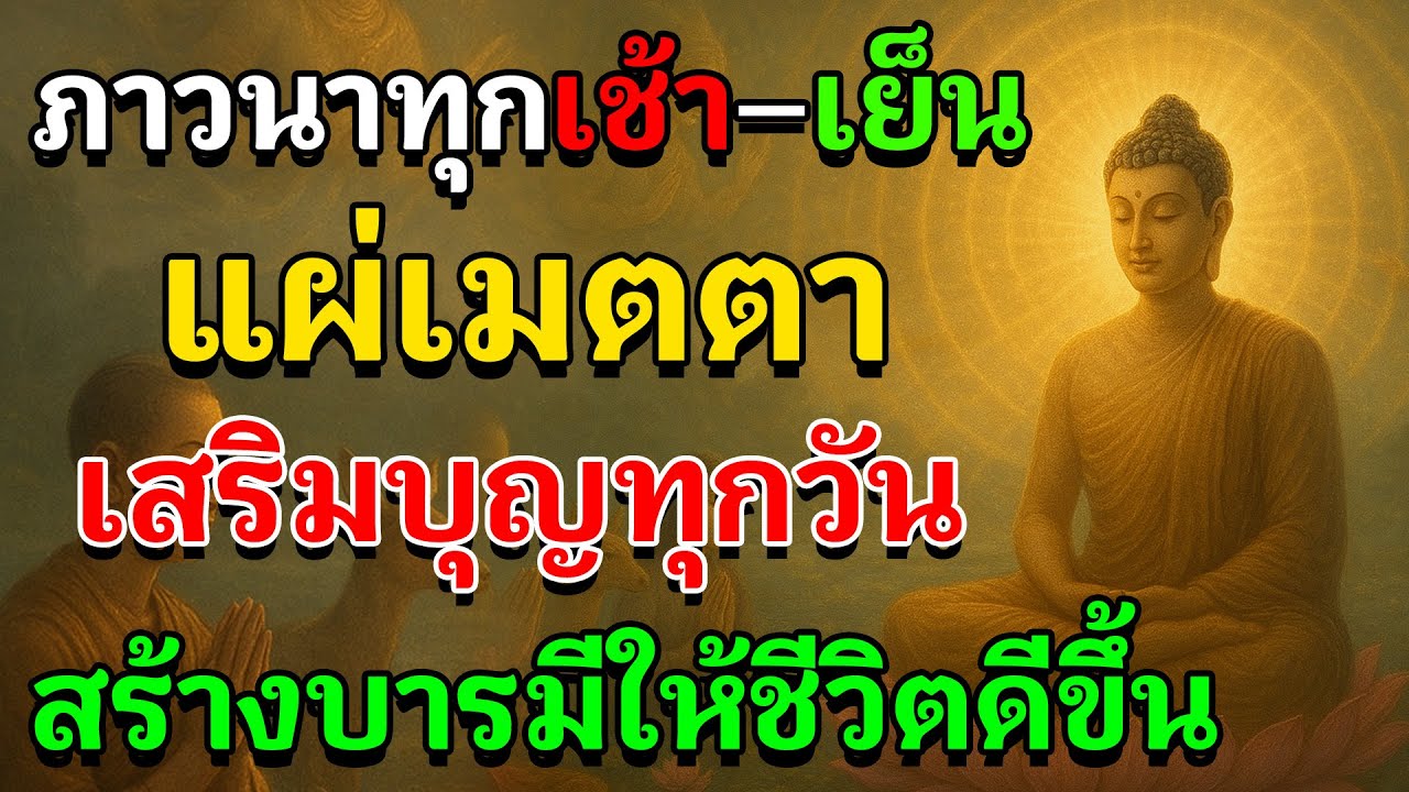 ภาวนาทุกเช้า–เย็น แผ่เมตตา เสริมบุญทุกวัน สร้างบารมีให้ชีวิตดีขึ้น | ฟังทุกวัน ใจสงบ ชีวิตดีขึ้นจริง