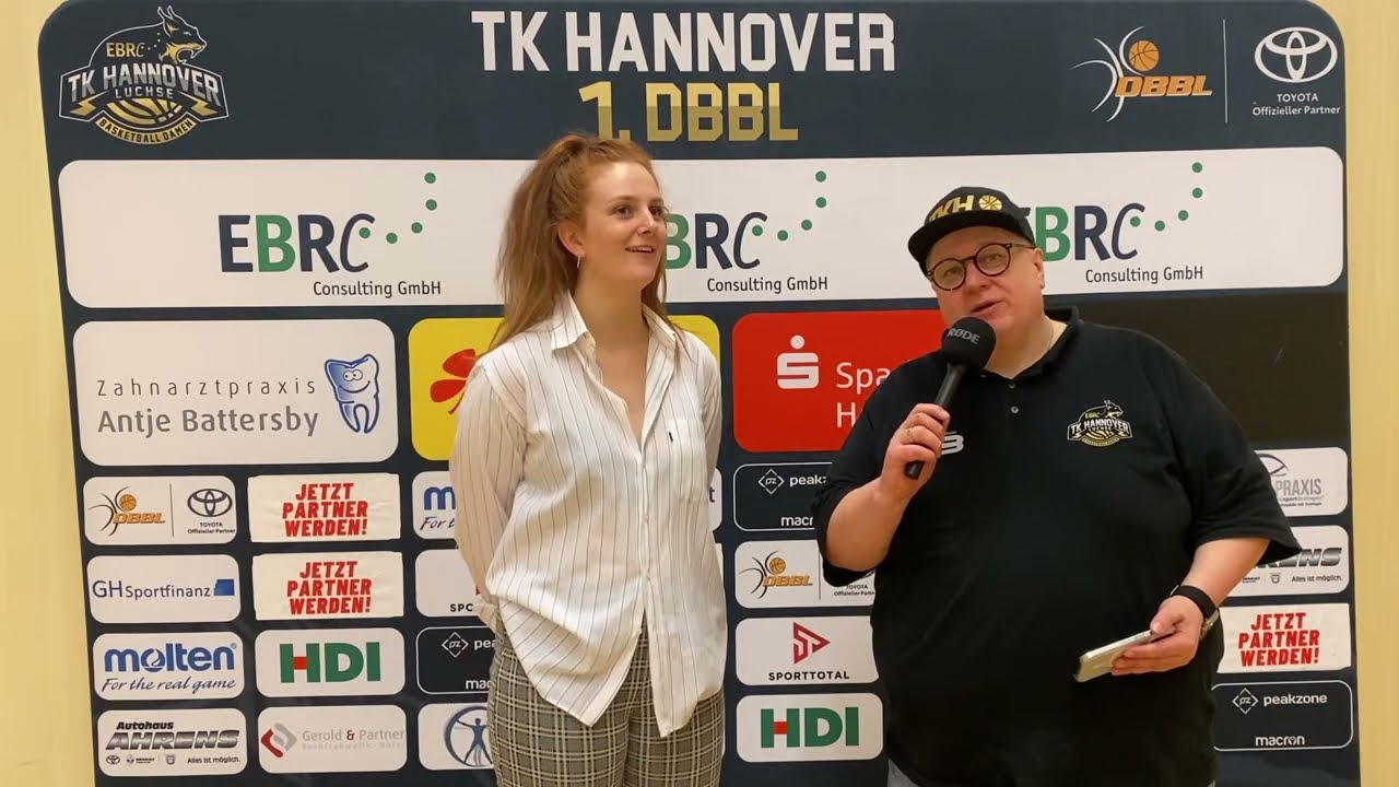 Flavia Behrendt im Playoff Talk 🎤 TKH Luchse vs. GiroLive Panthers Osnabrück Spiel 5