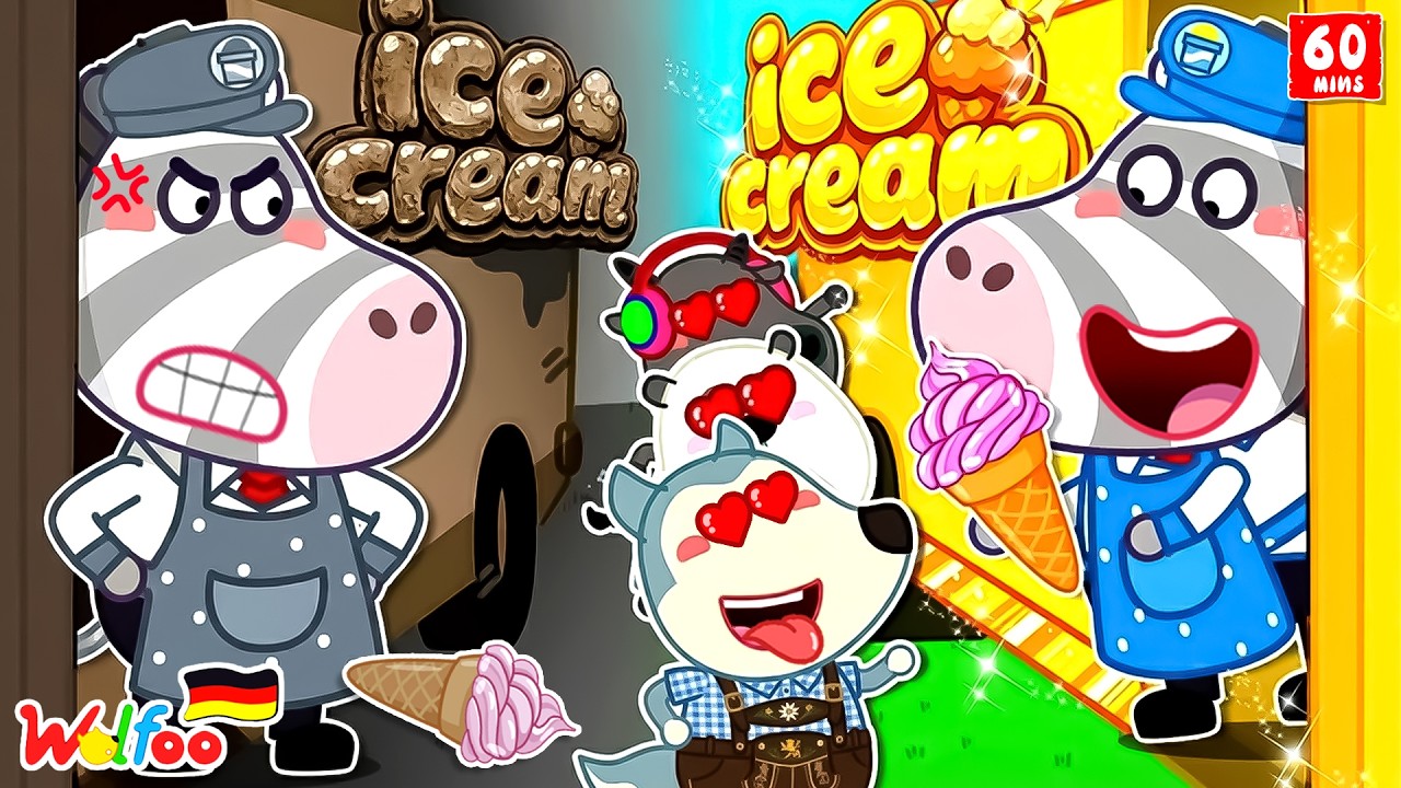 Wolfoo Geschichte 🐺 Der alte Eiswagen wird berühmt! 🍦🚚 Kreatives Abenteuer @WolfooDeutsch