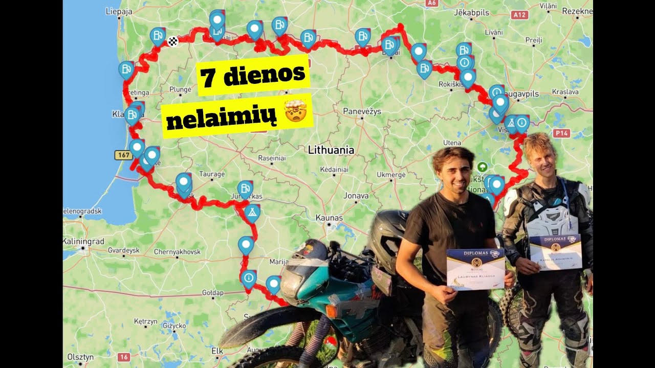 Kaip Išgyvenau 2000 km Bekelėmis Aplink Lietuvą su Honda Dominator! APL 2021.  (1 dalis)