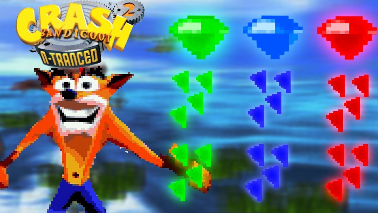 Crash Bandicoot 2: N-Tranced - All Color Gems