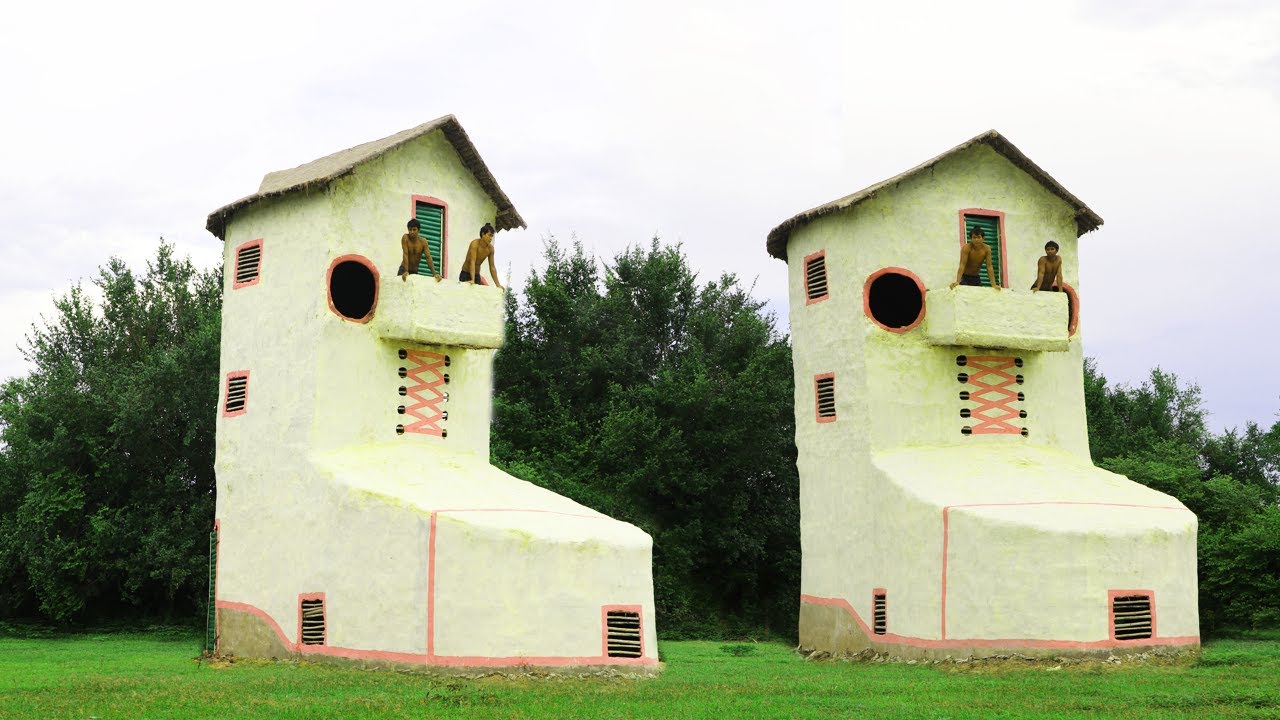 72 Days Building a modern villa shoe model will be next underground, This is how to build
